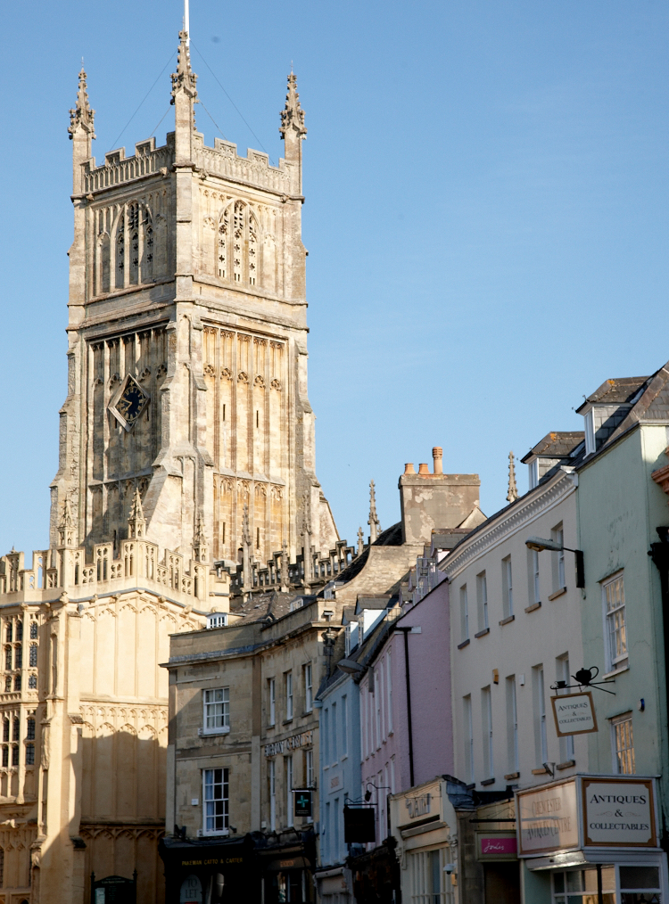 cathedral and shops