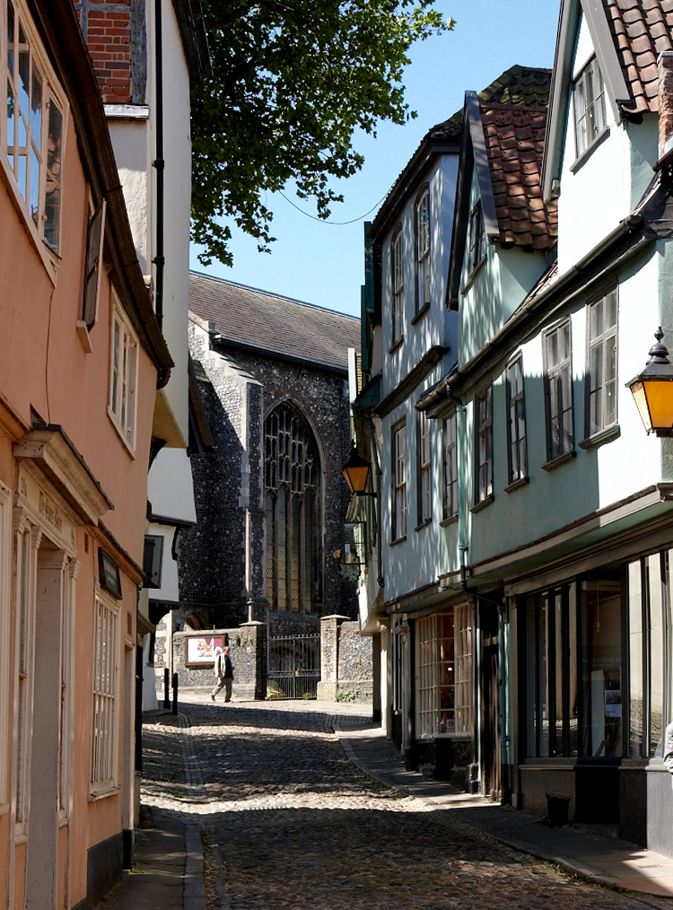 cobbled street with buildings