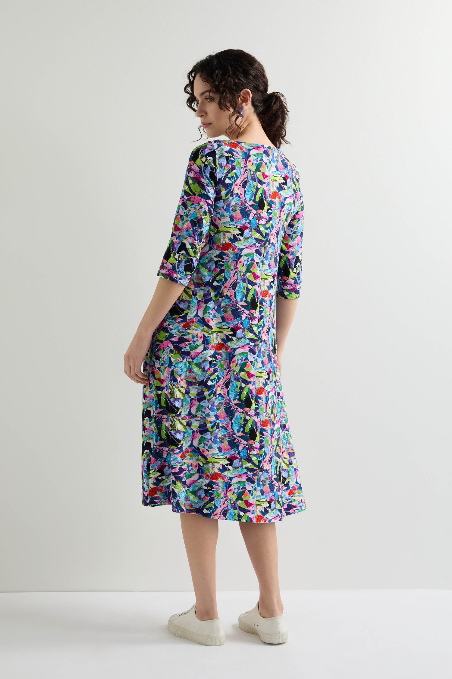 Petal Print Jersey Dress