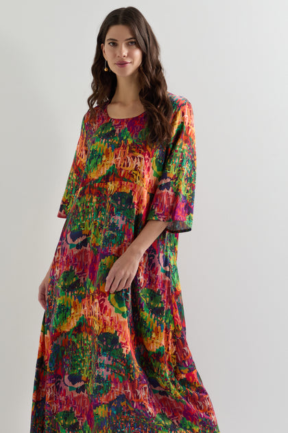 Impressionist Print Dress