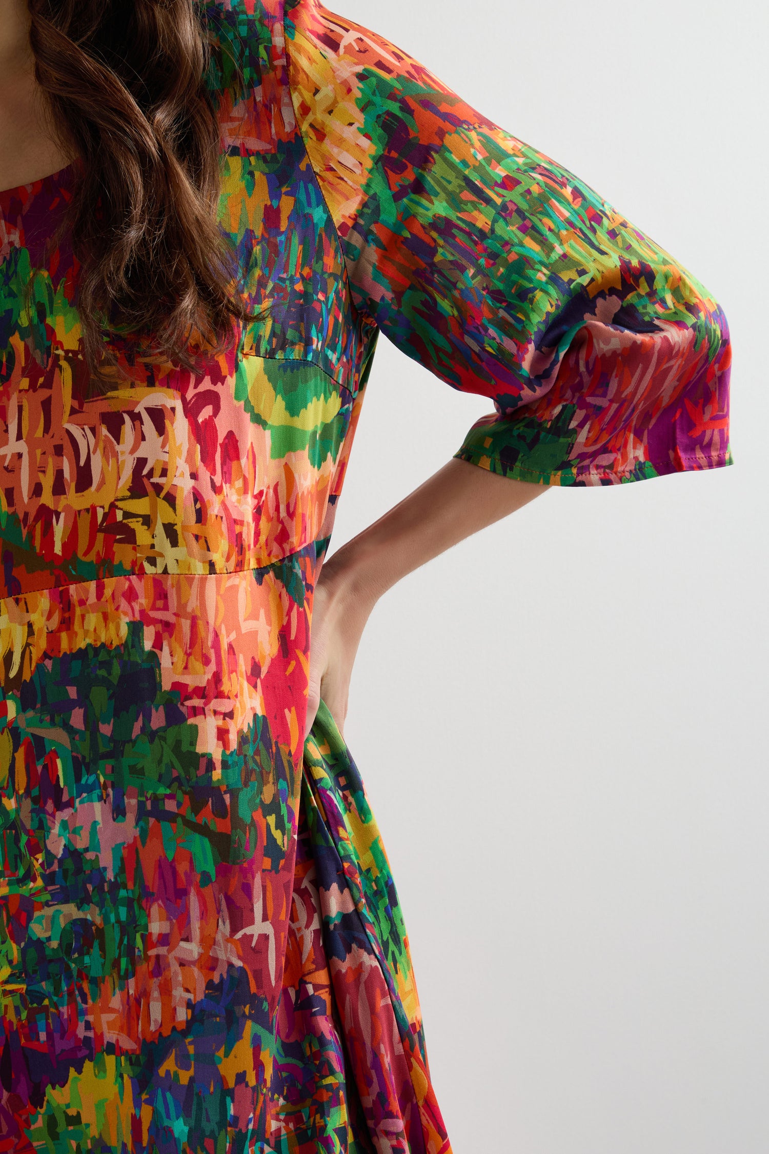 Impressionist Print Dress