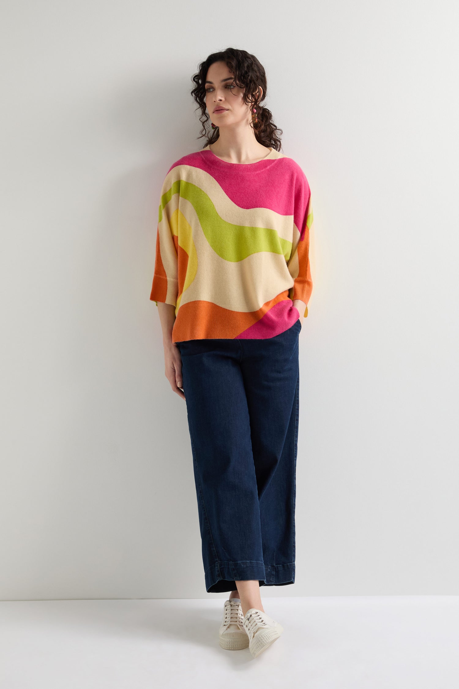 Multi Swirl Cashmere Knit