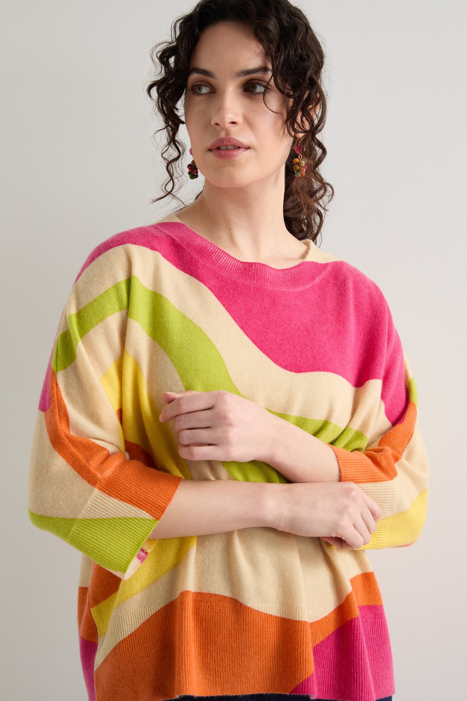 Multi Swirl Cashmere Knit