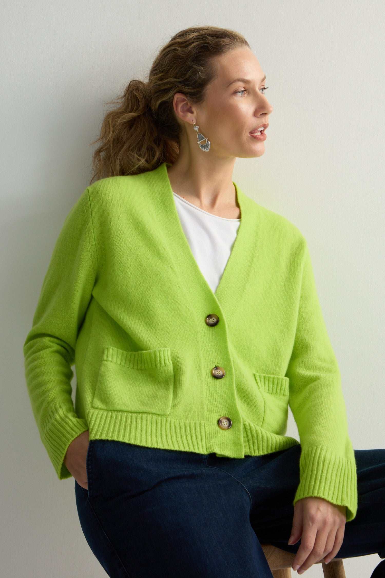 Merino Boxy Cardigan