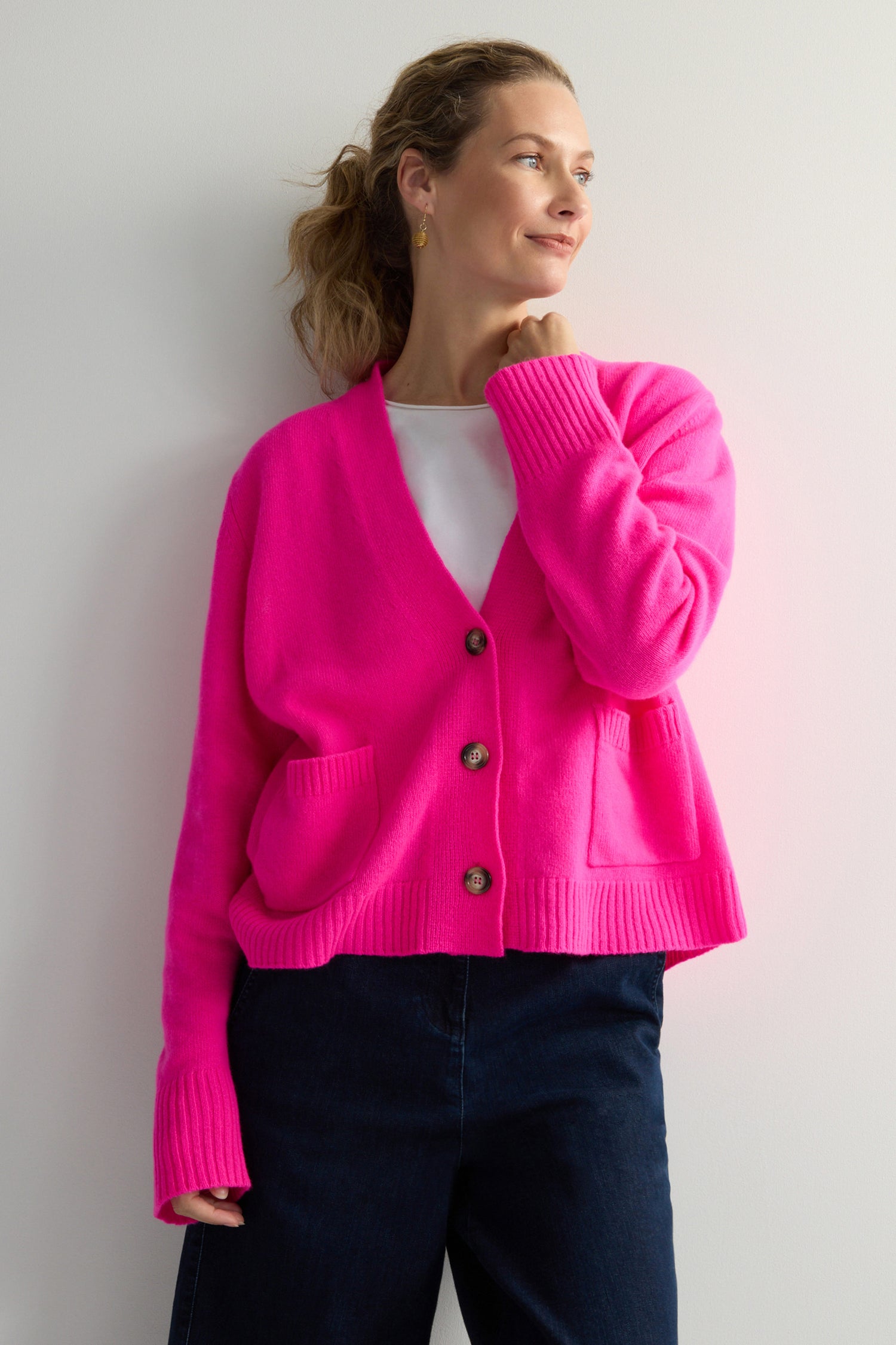 Merino Wool Boxy Cardigan