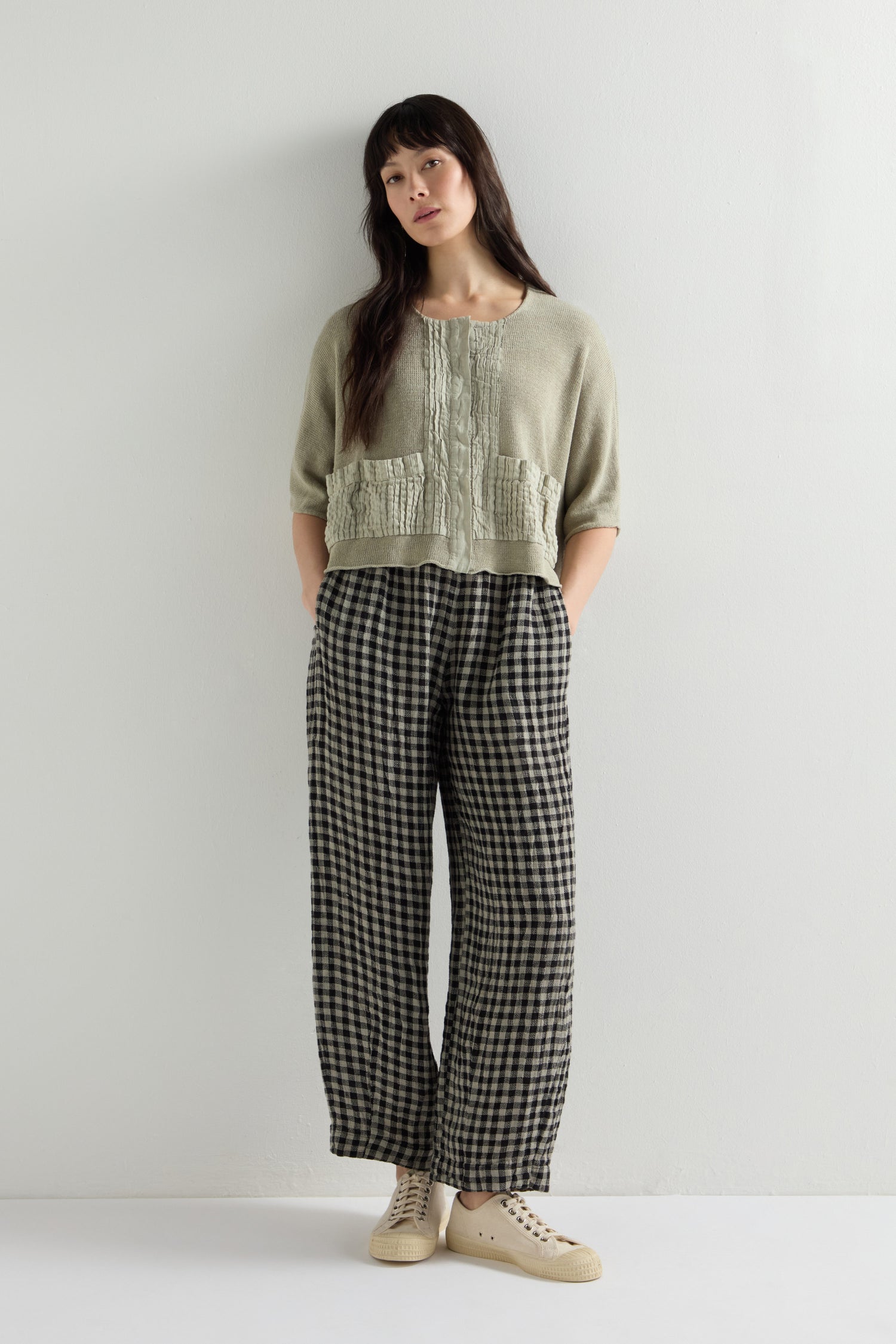 Linen Check Trouser