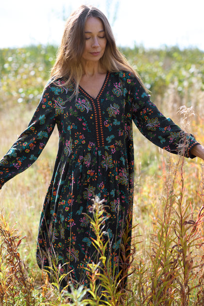 Hand Drawn Floral Dress