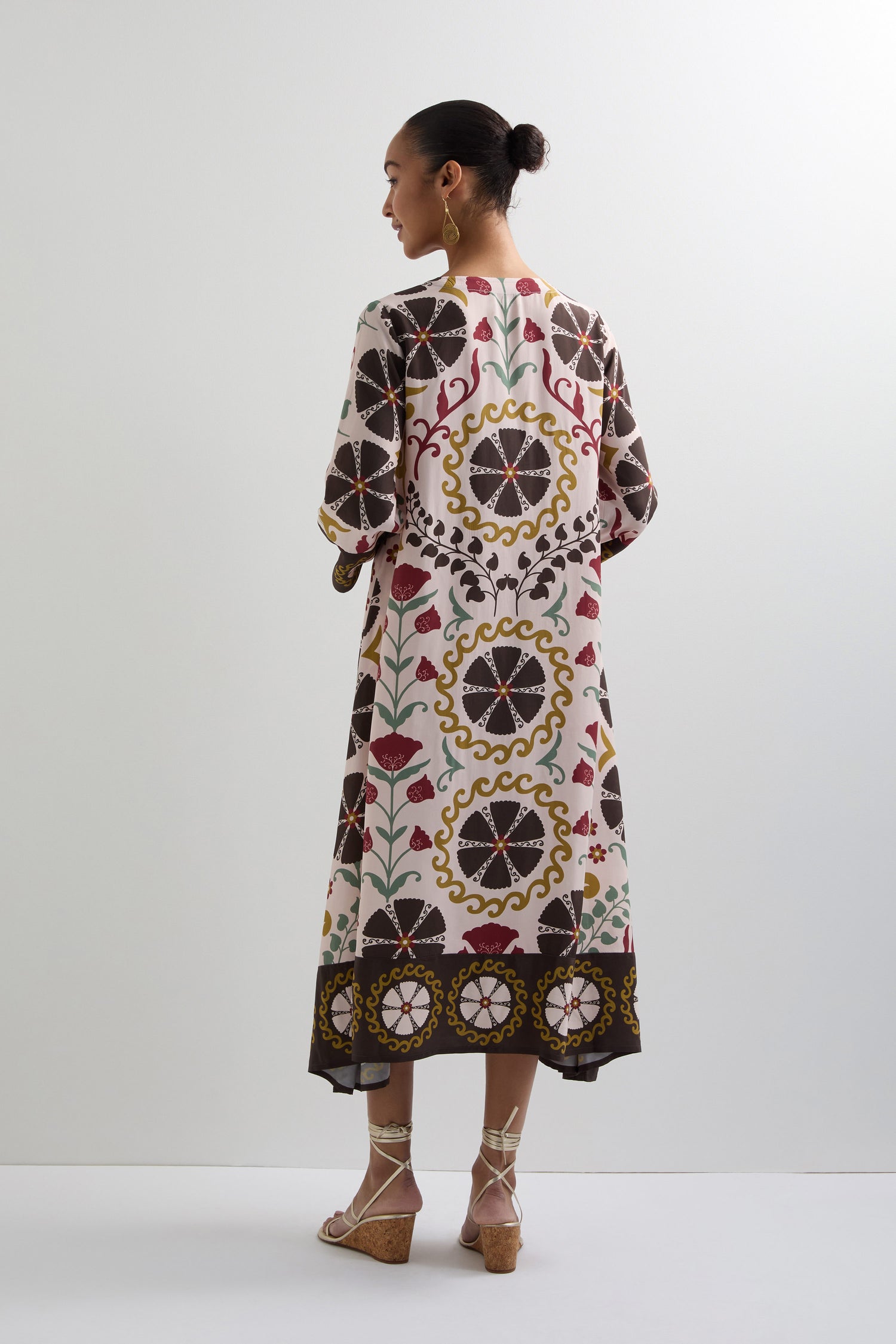 Art Deco Floral Print Dress