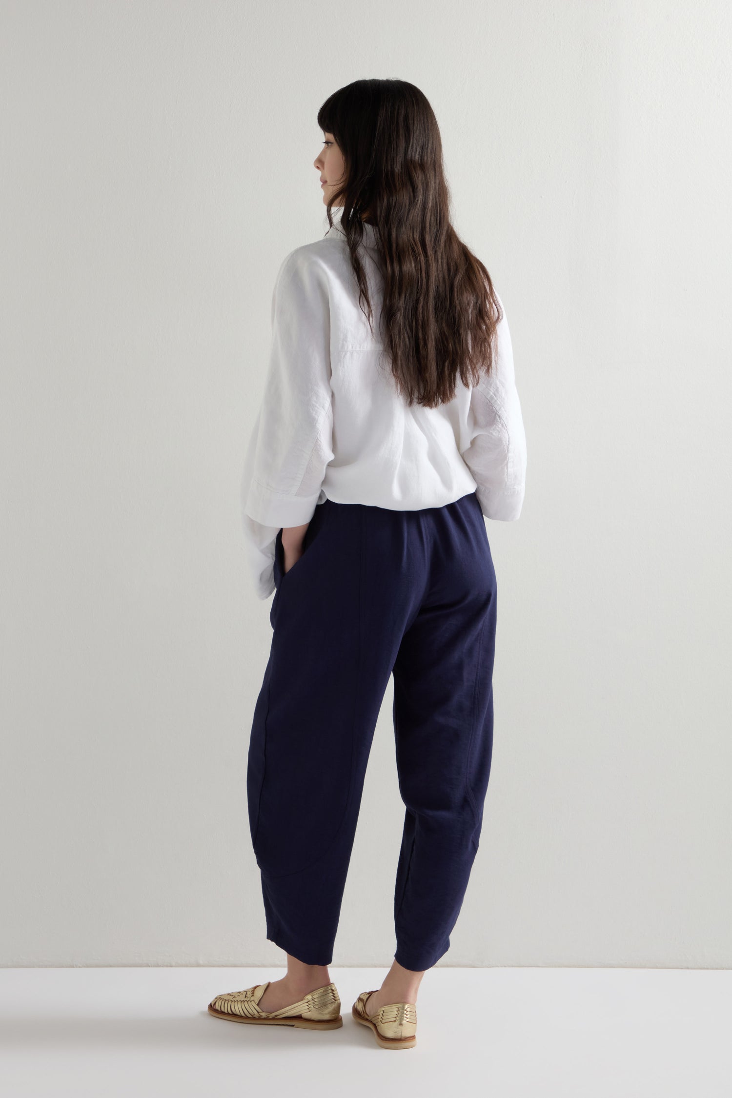 Textured Viscose Bubble Trouser