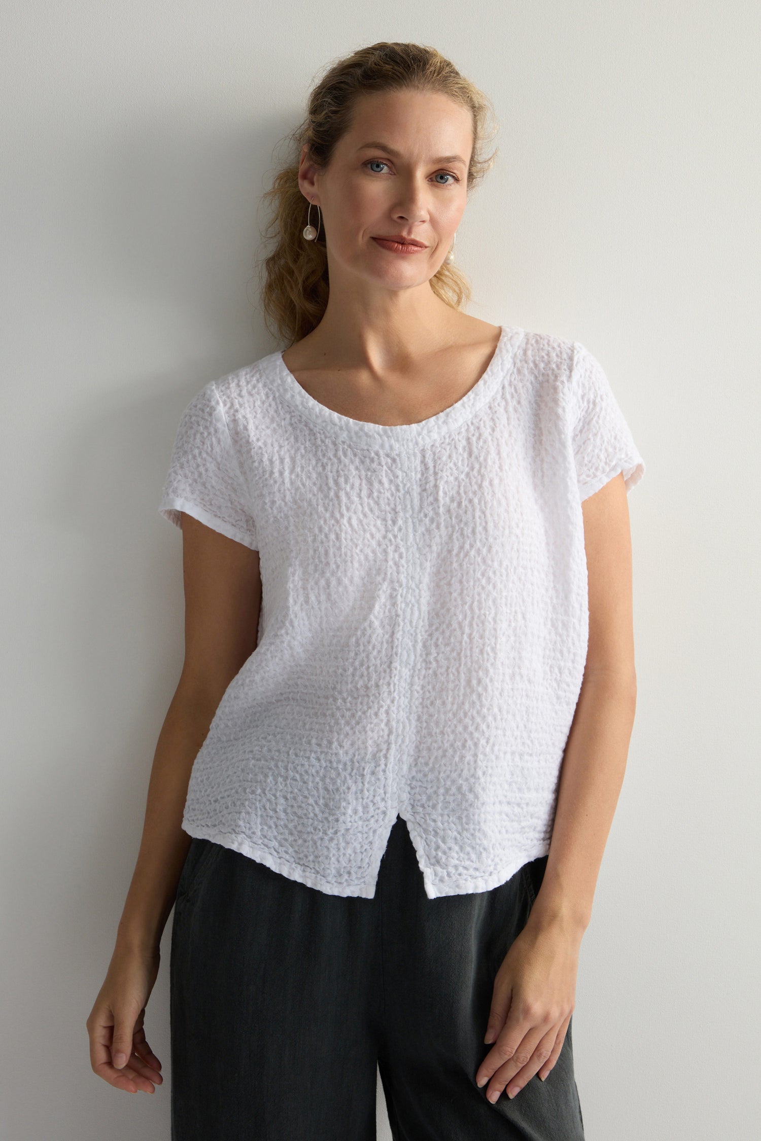 Waffle Linen Top