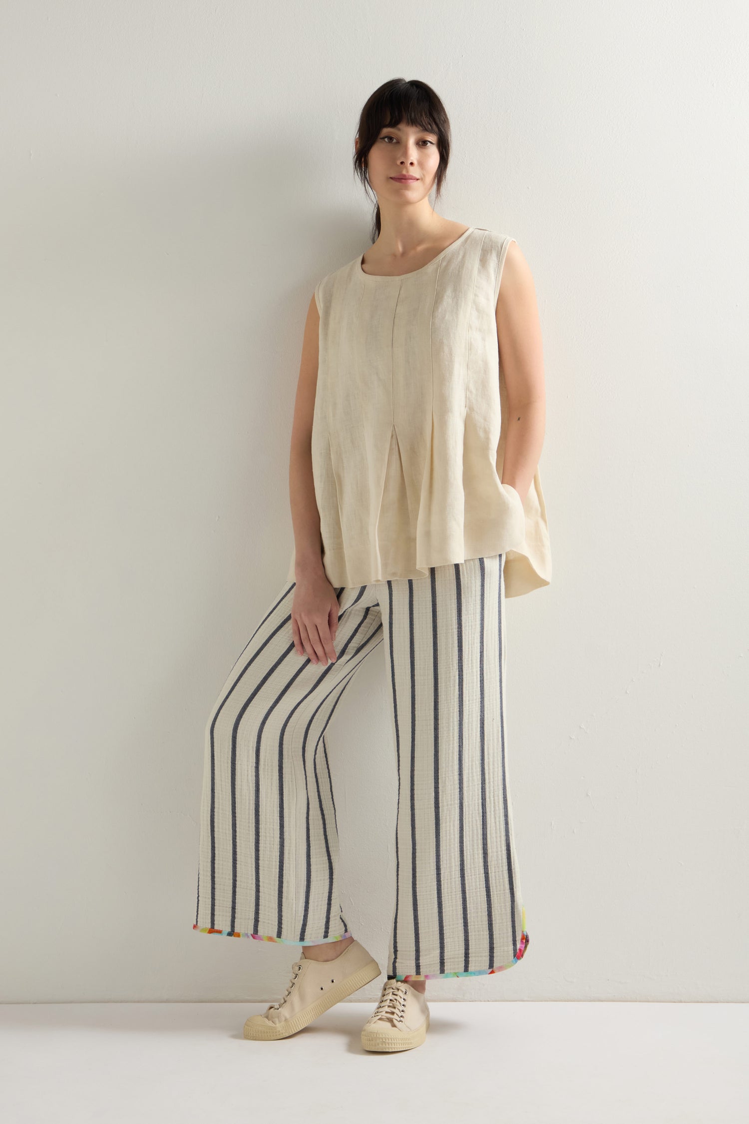 Stripe Cotton Trouser