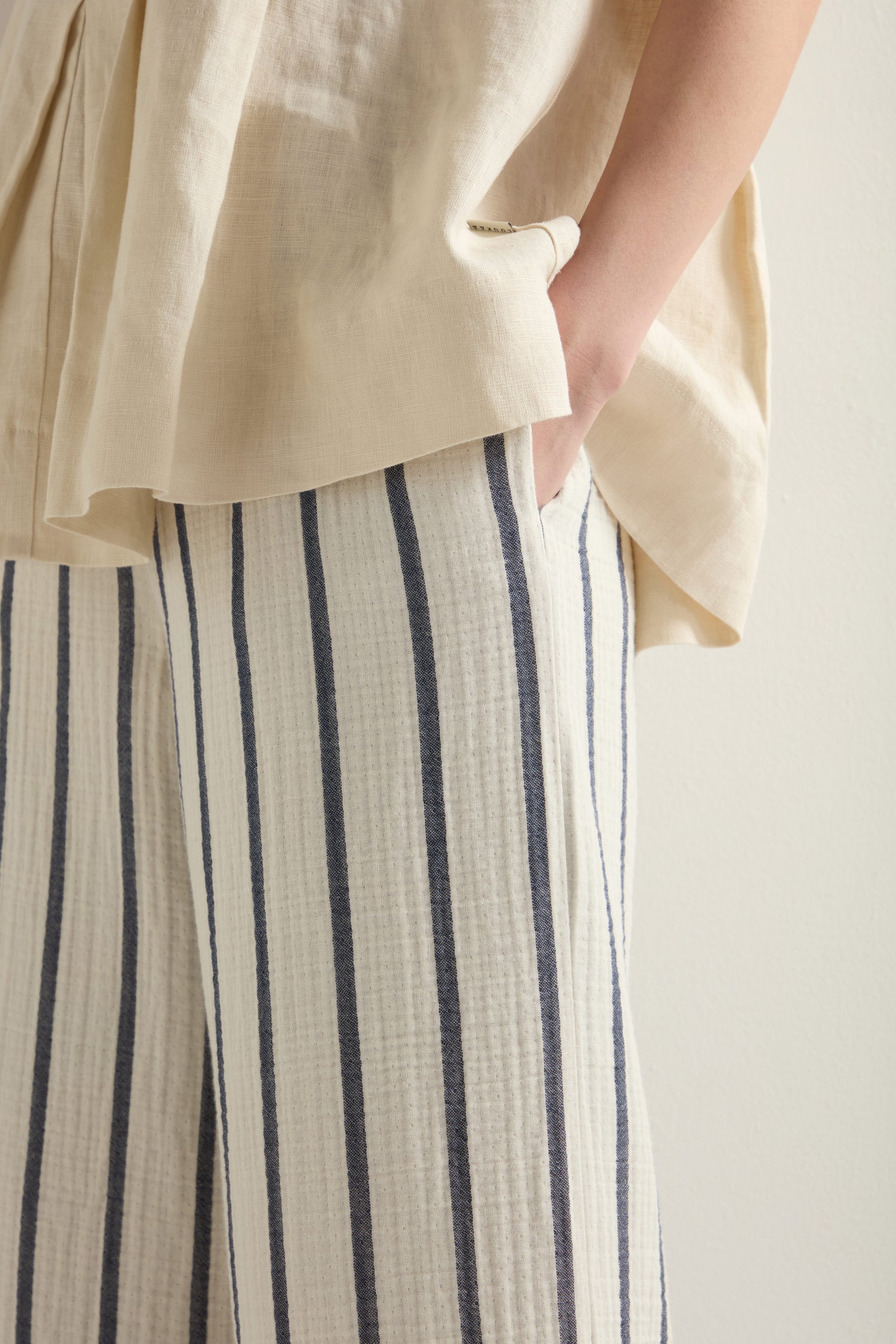 Stripe Cotton Trouser