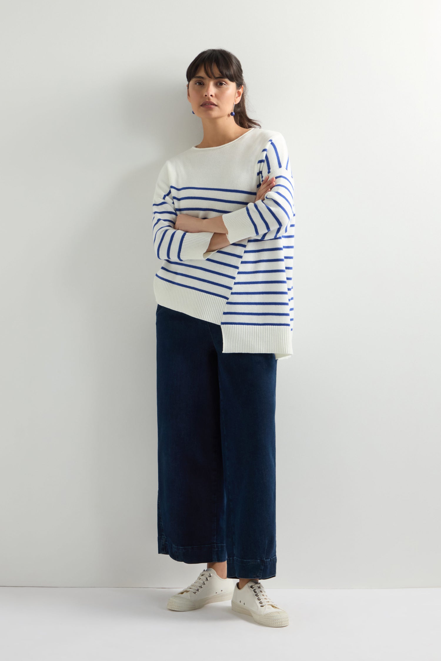 Asymmetric Stripe Knit