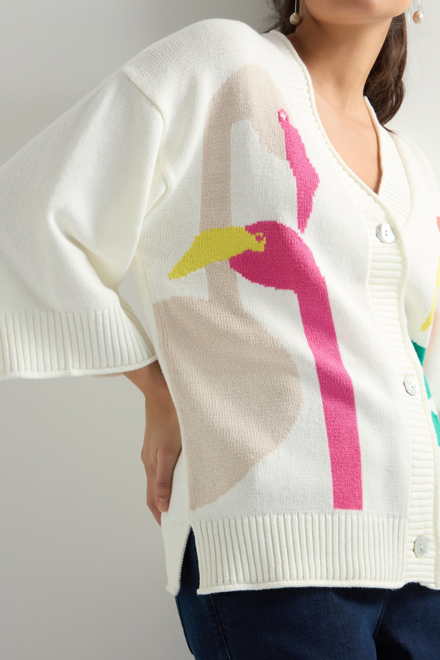 Flamingo Knit Cardigan