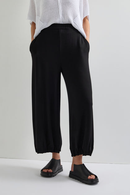 Tuck Detail Hem Jersey Trouser