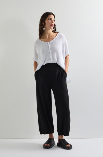 Tuck Detail Hem Jersey Trouser