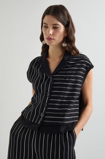 Narrow Stripe Wide Waistcoat