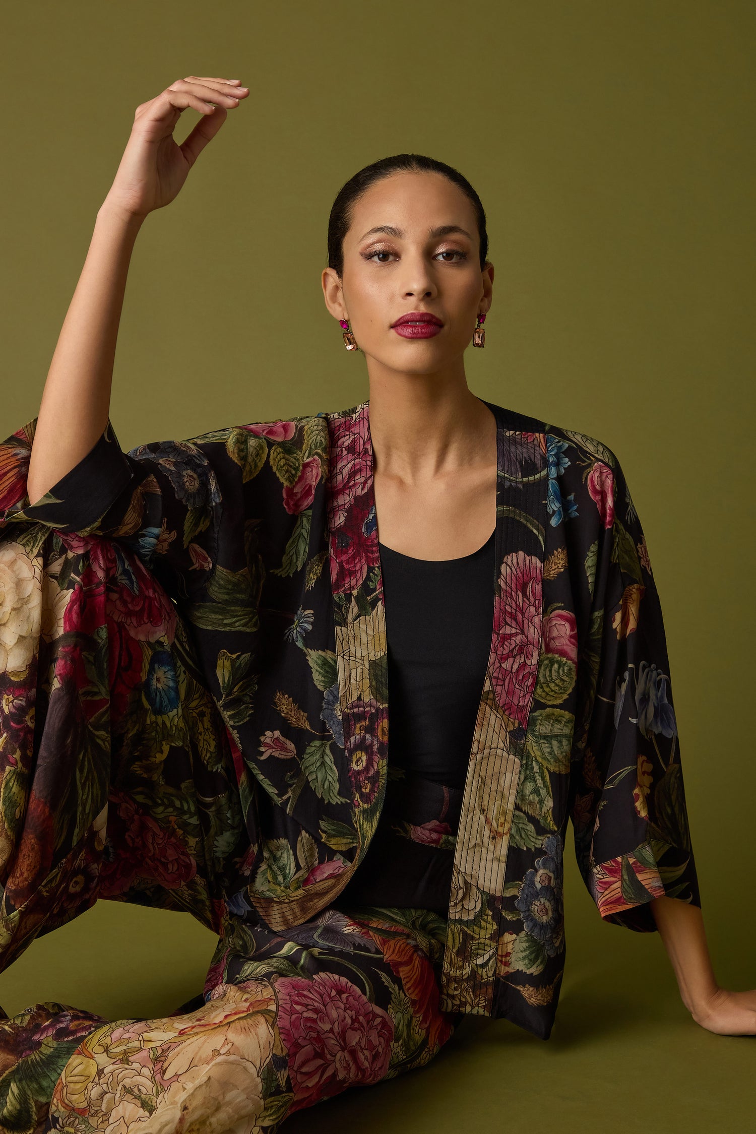 Primula Crepe Kimono