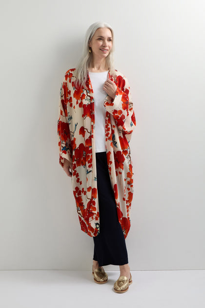 Grande Acer Print Kimono