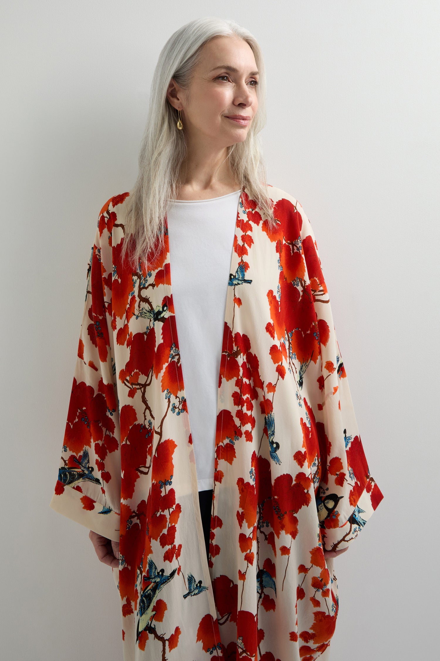 Grande Acer Print Kimono