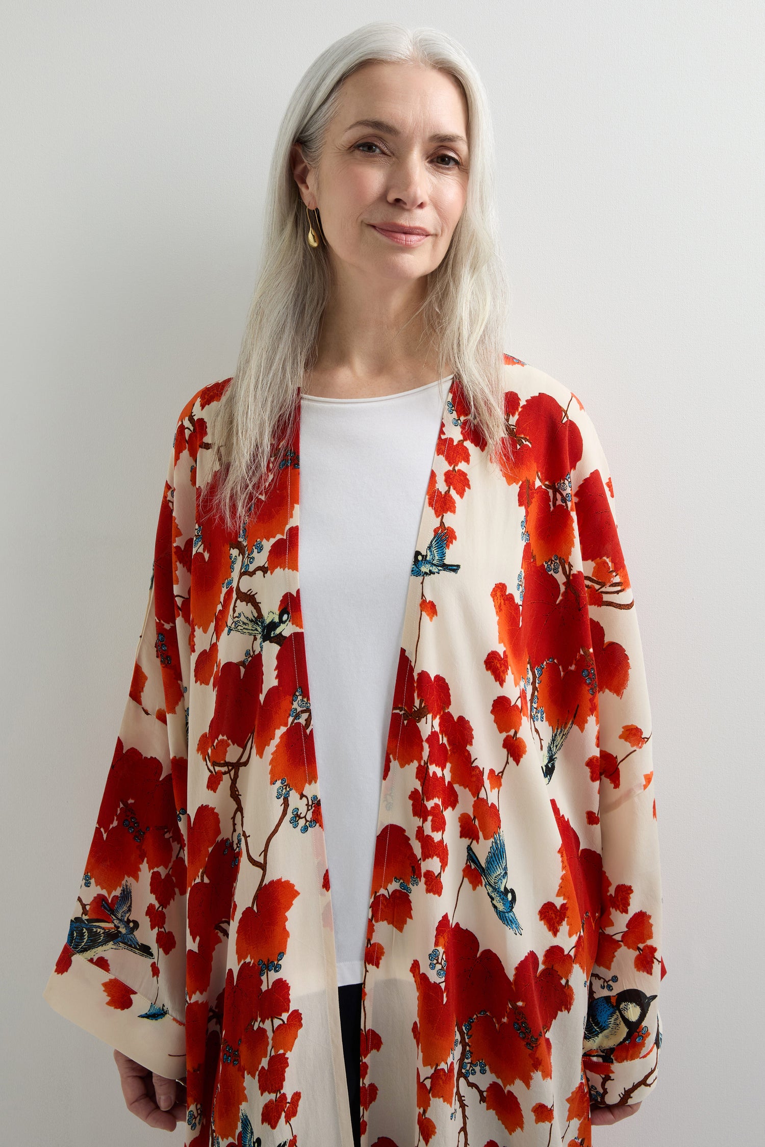 Grande Acer Print Kimono