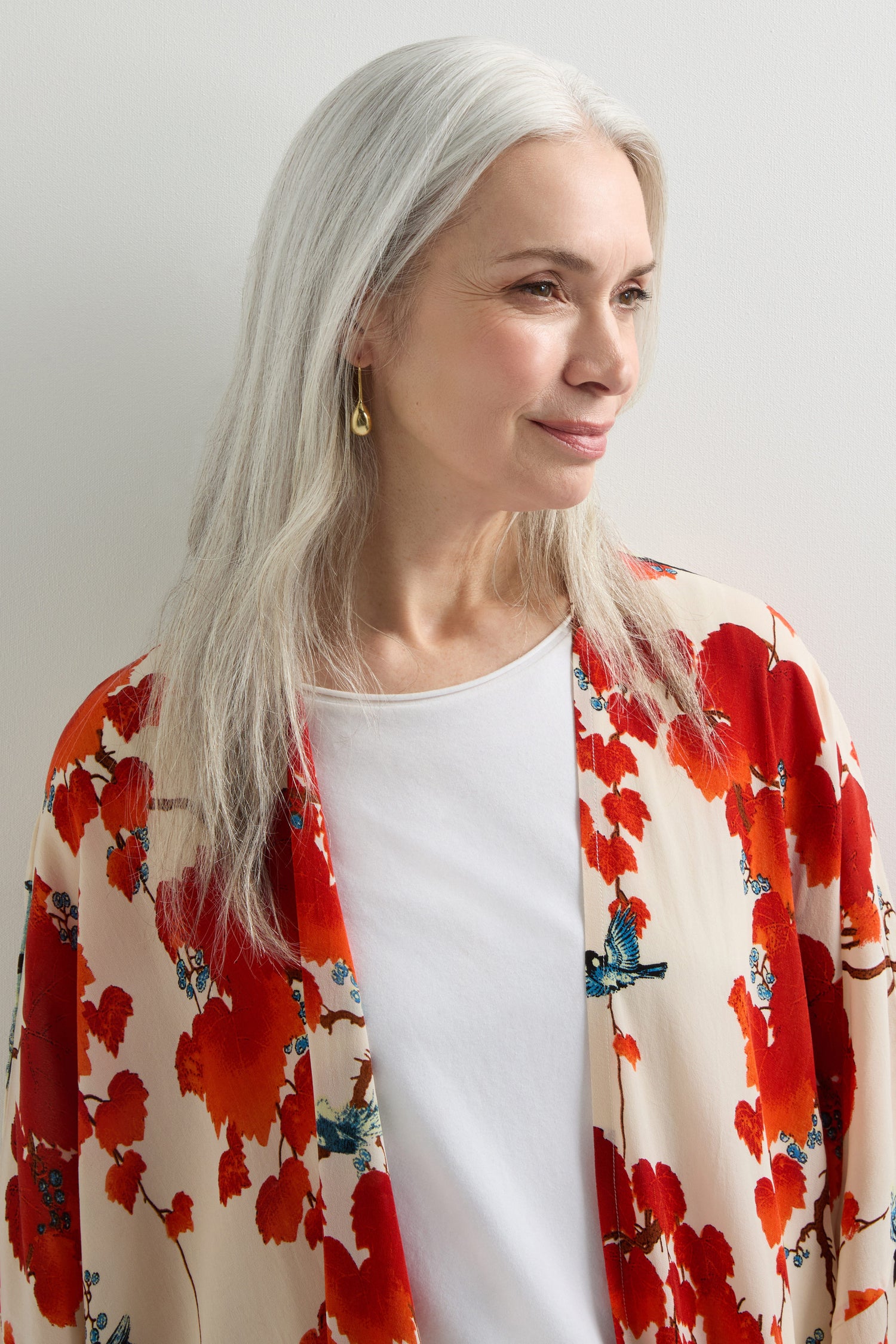 Grande Acer Print Kimono