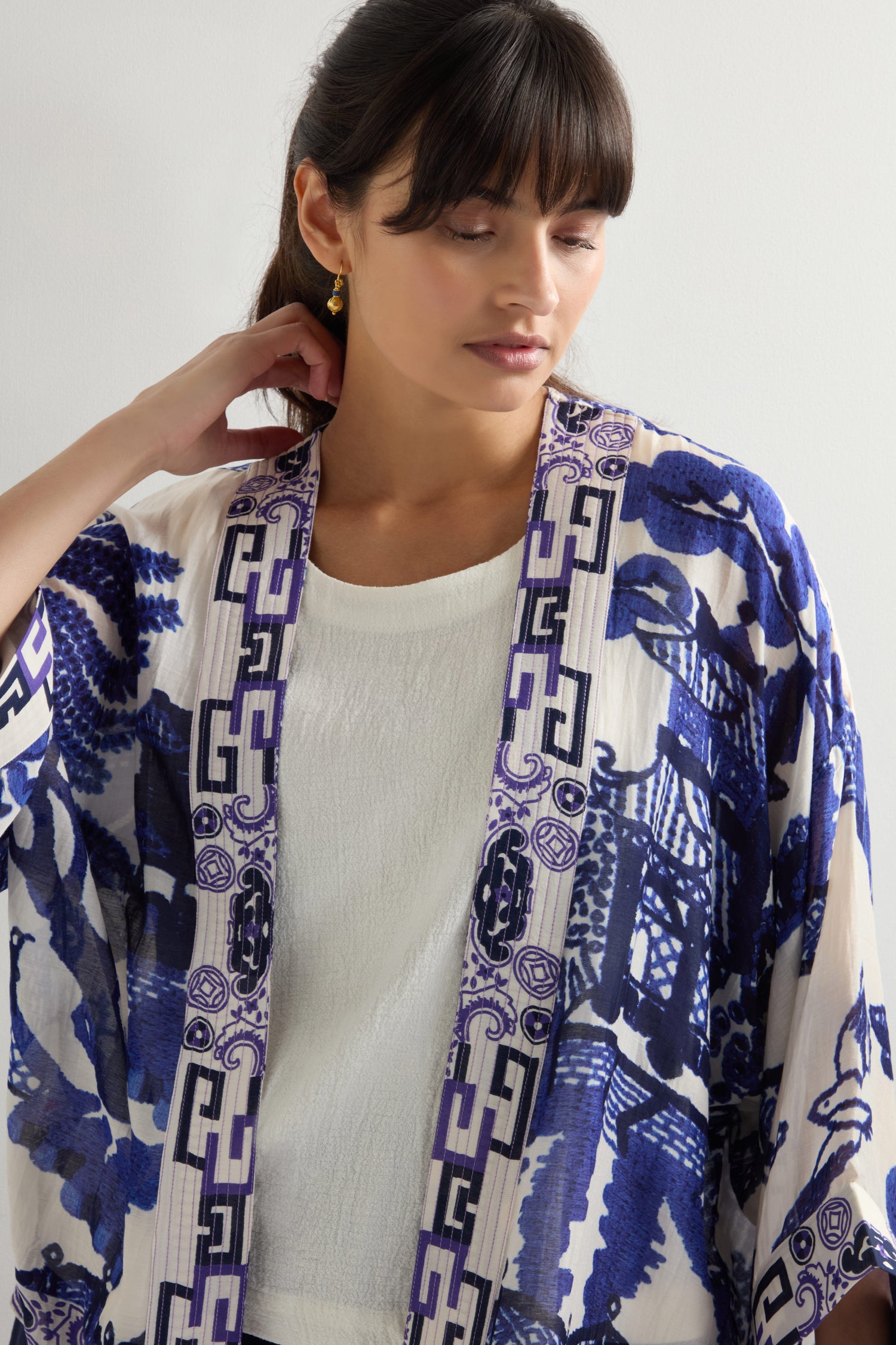 Willow Print Kimono