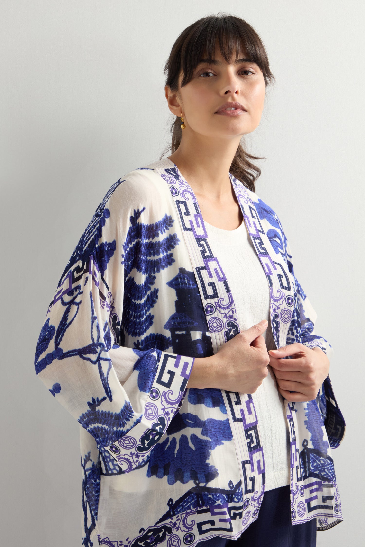 Willow Print Kimono