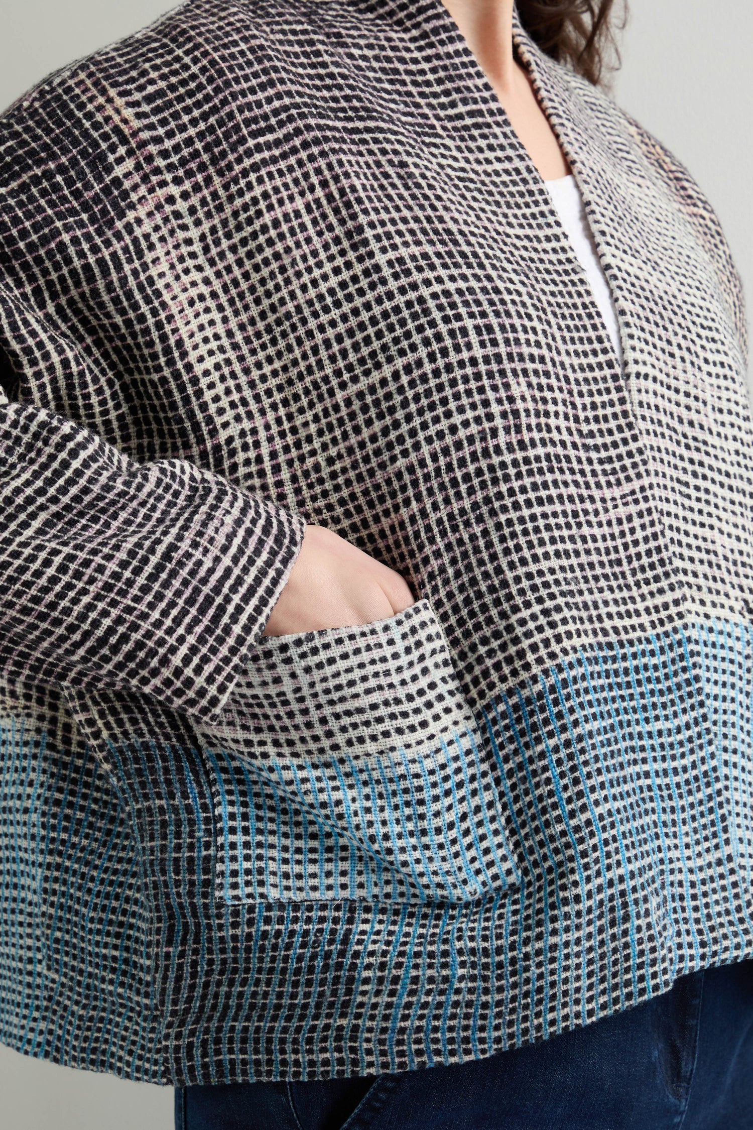 Cotton Micro Check Jacket