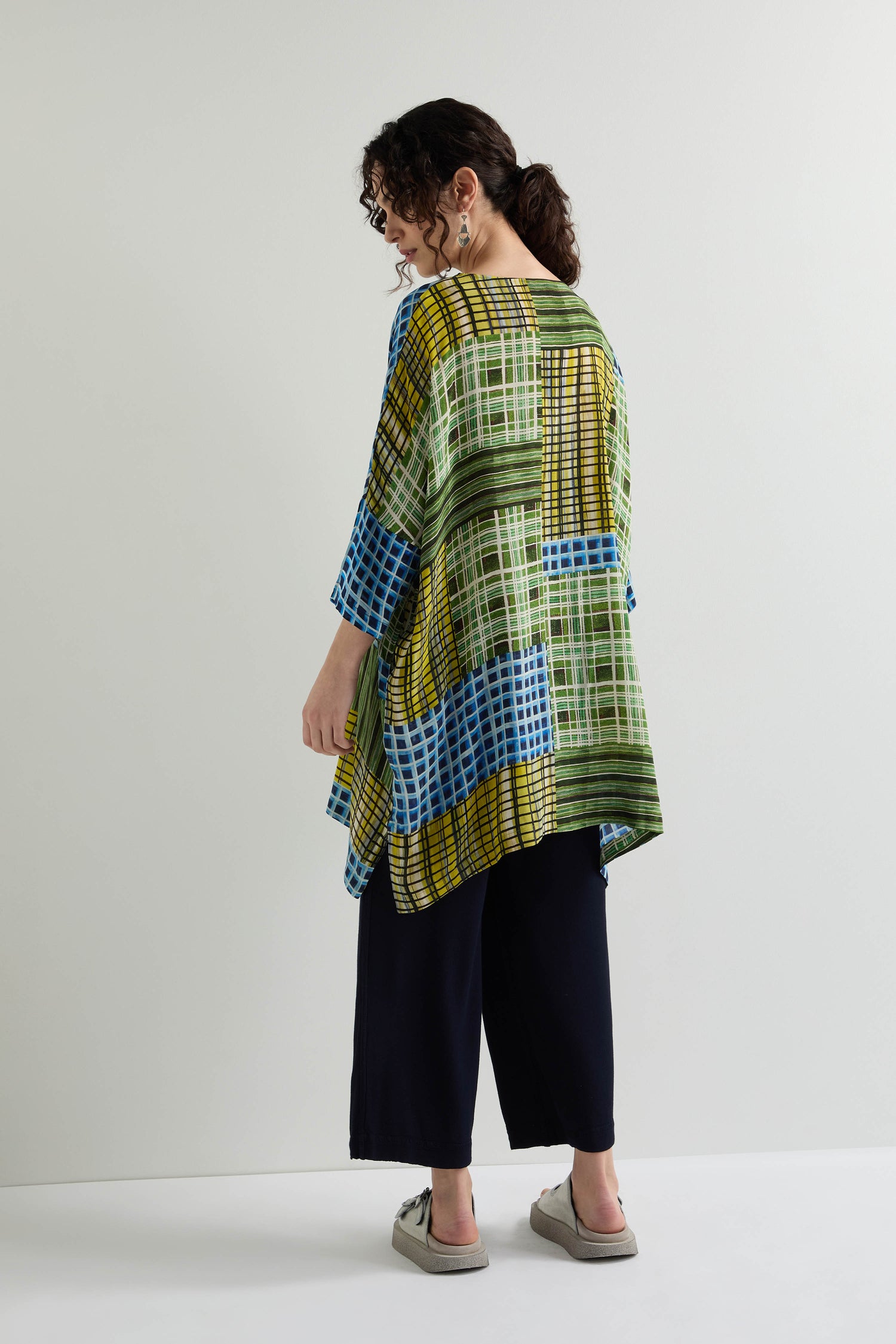 Multi Grid Check Tunic