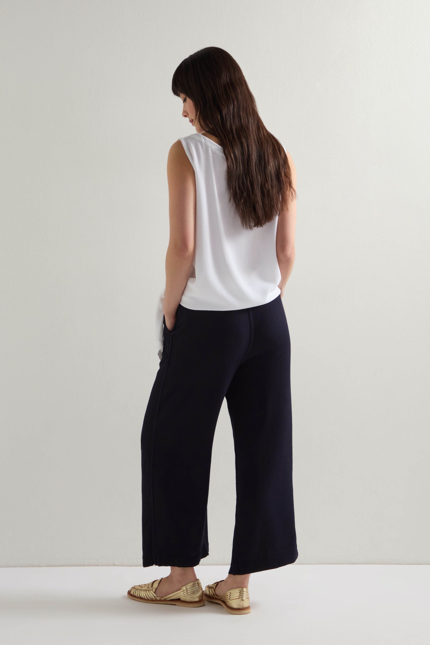 Crepe Wide Trouser