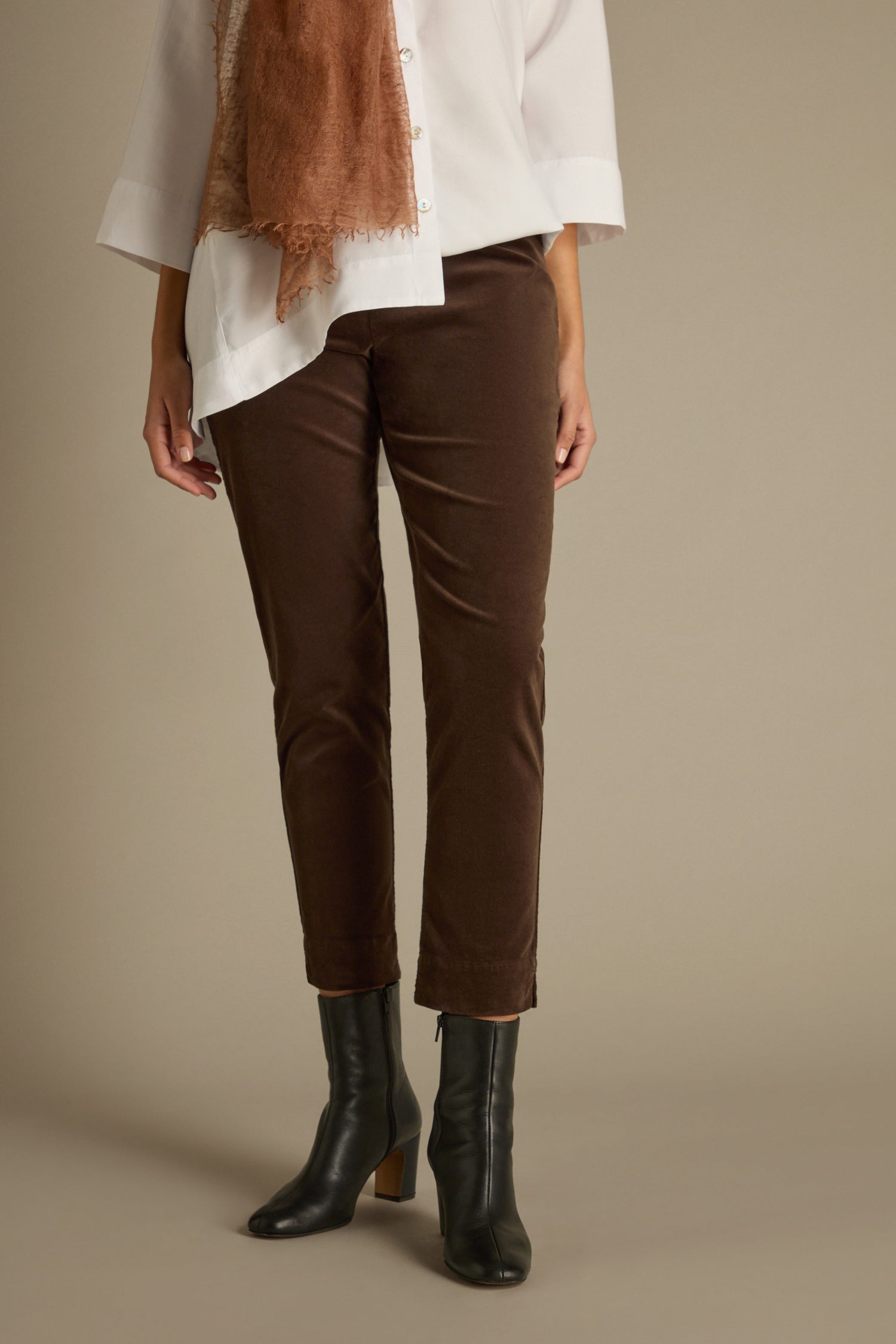 Cotton Moleskin Slim Trouser