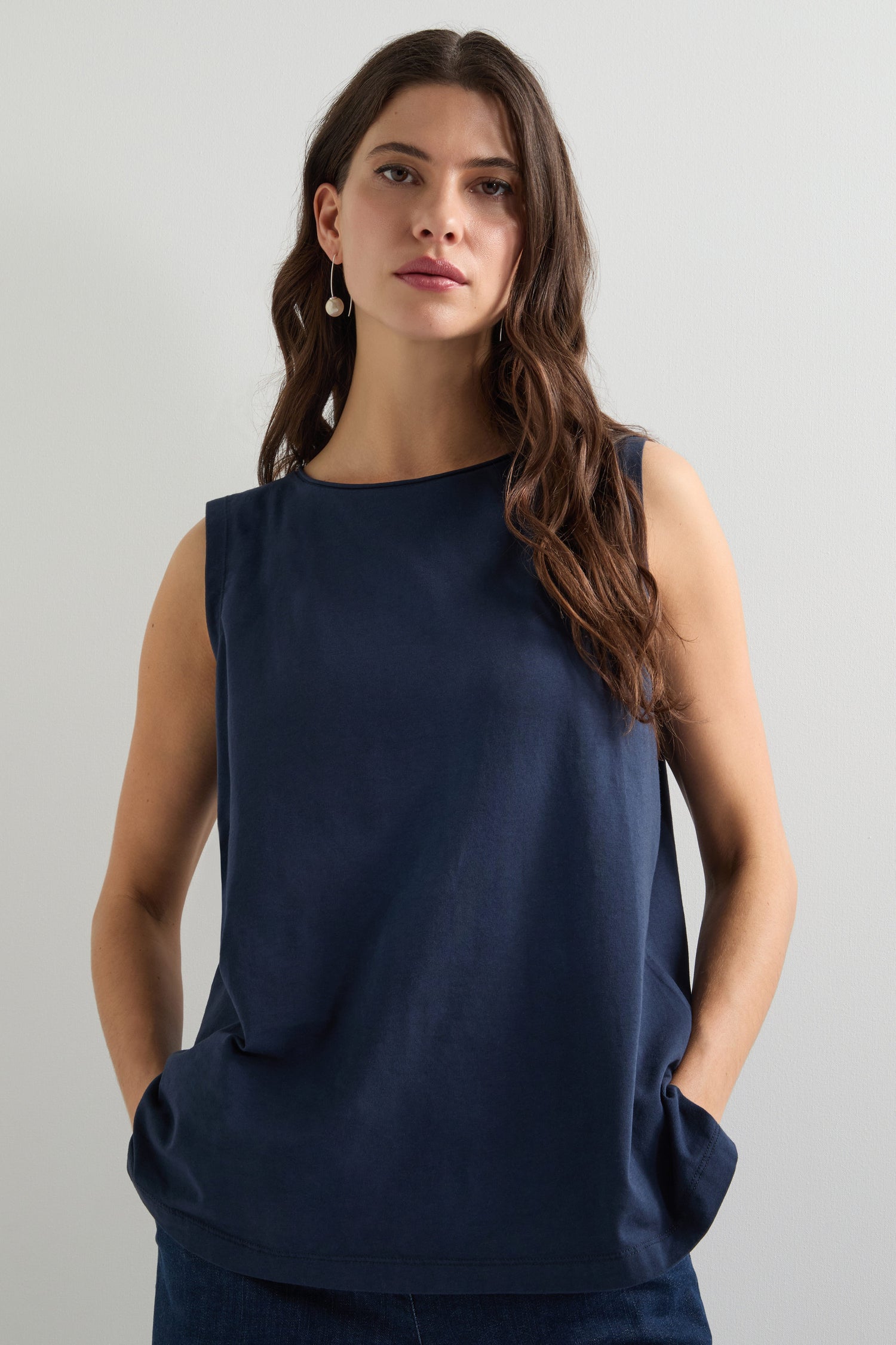 Cotton Jersey Boxy Vest