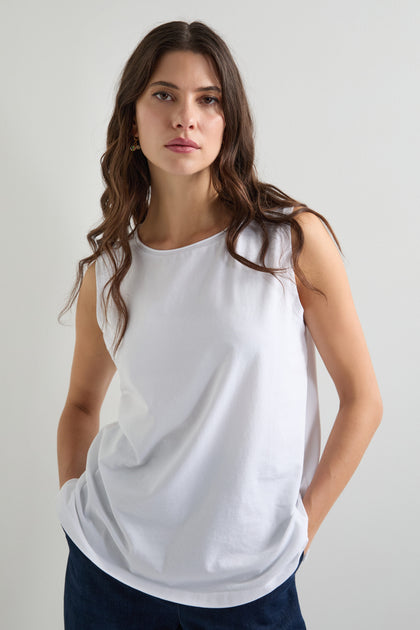 Cotton Jersey Boxy Vest