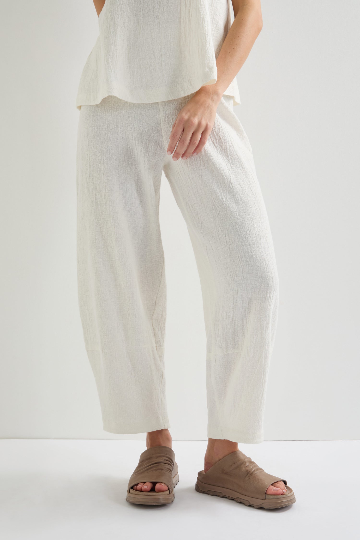 Linen Viscose Bubble Trouser